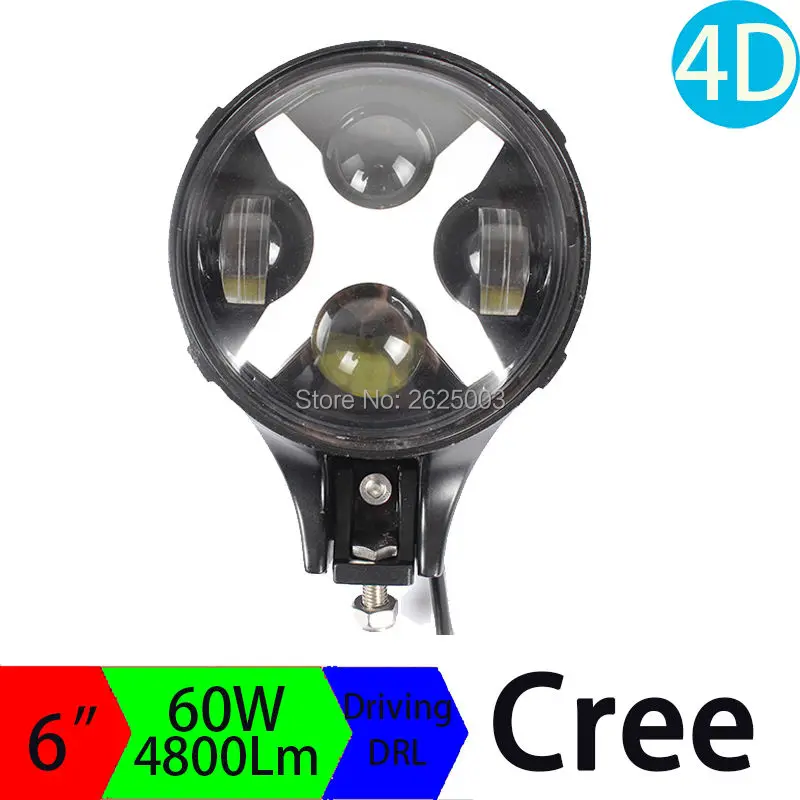 

6inch Round Led Auxiliary Light Offroad Light With Driving Light And Angle Eye x Spotlight For Jeep 4wd Pickup Truck Daytime