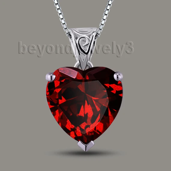 Кулон из белого золота с натуральным красным гранатом 10 х10 мм 4 75 карат|pendant gold|pendant