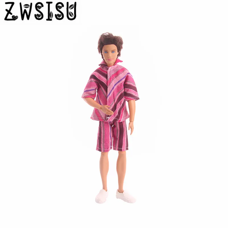 Новая пижама из 7 предметов, одежда, подходит для мужской куклы Кен, одежда для сна, подарит детям лучшие игрушки аксессуары - Цвет: b482