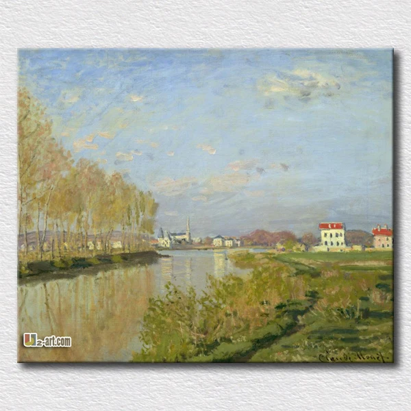 

Beautiful pictures seine a argenteuil by Claude Monet canvas painting for new home decoration