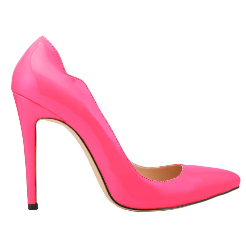 LOSLANDIFEN/Новые пикантные женские туфли-лодочки на высоком каблуке 11 см, с острым носком, в стиле корсета, для работы, свадьбы, с красной подошвой Туфли-лодочки туфли-лодочки 302-31 - Цвет: MEI RED