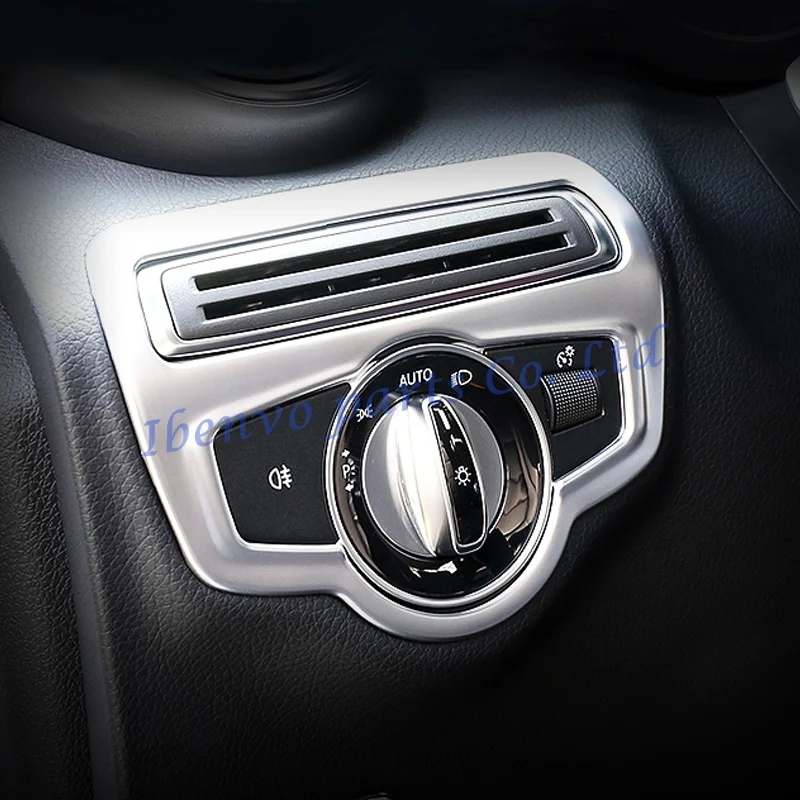 Car Interior Head Fog Lamp Light Switch Button Matte Trims Cover For