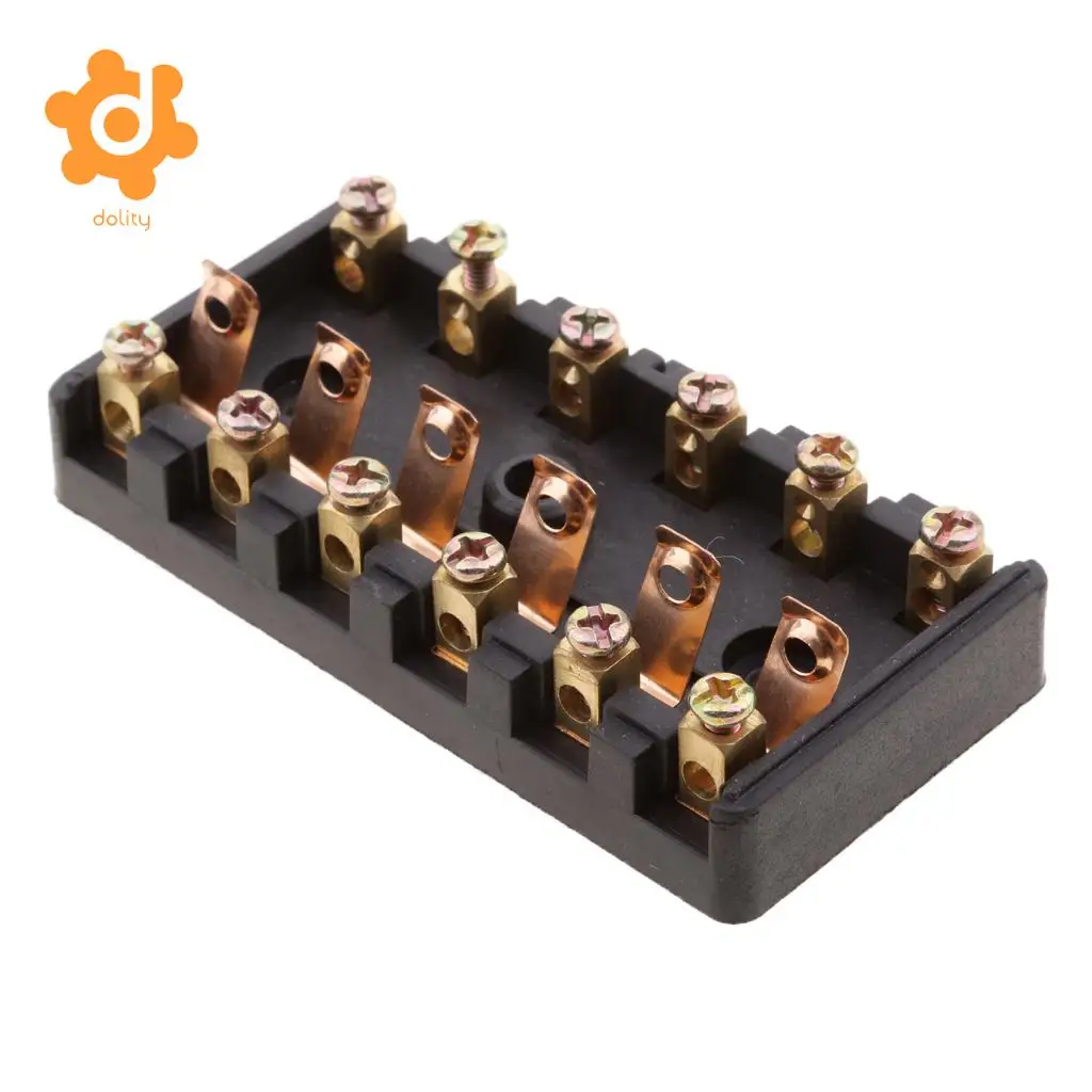 Car Automotive 6 Way European GBC Fuse Screw Down Fusebox Fuse Holder