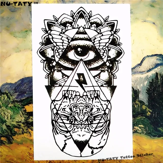 Nu-TATY Mysterious Evil Eye Temporary Body Art Sleeve Arm Flash Tattoo Stickers, 12x20cm Waterproof Tatto Henna Fake Tatoo Nu-TATY Mysterious Evil Eye Temporary Body Art Sleeve Arm Flash Tattoo Stickers, 12x20cm Waterproof Tatto Henna Fake Tatoo