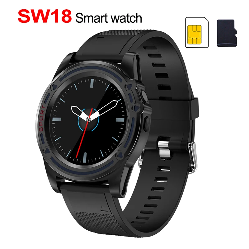 

Slimy Smart Watch Phone SW18 Clock SIM Push Message Answer Dial Call Bluetooth Calculation For Android Phone PK Q18 Smart Watch