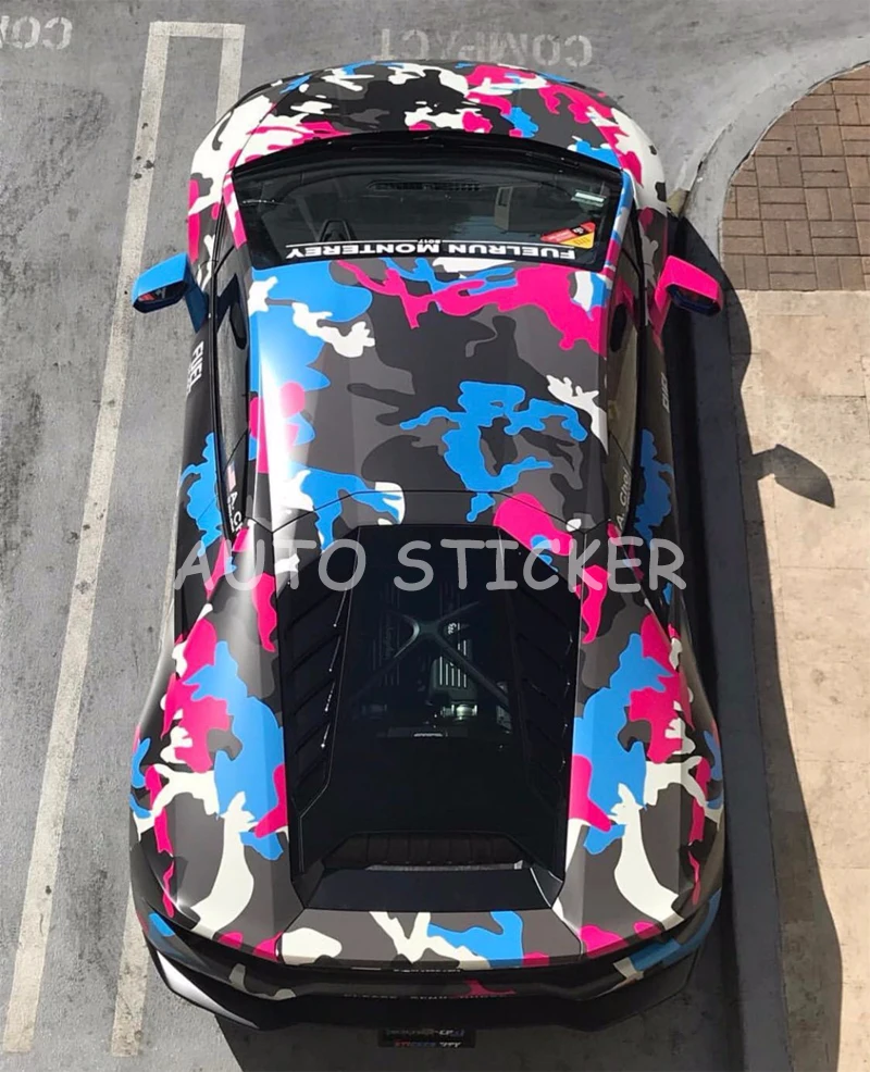 colorful snow camo vinyl car wraps 11