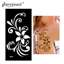 Glaryyears хна тату трафарет красота Цветочный узор Рисование пастой леди боди-арт тату трафарет водонепроницаемый продукт высокого качества