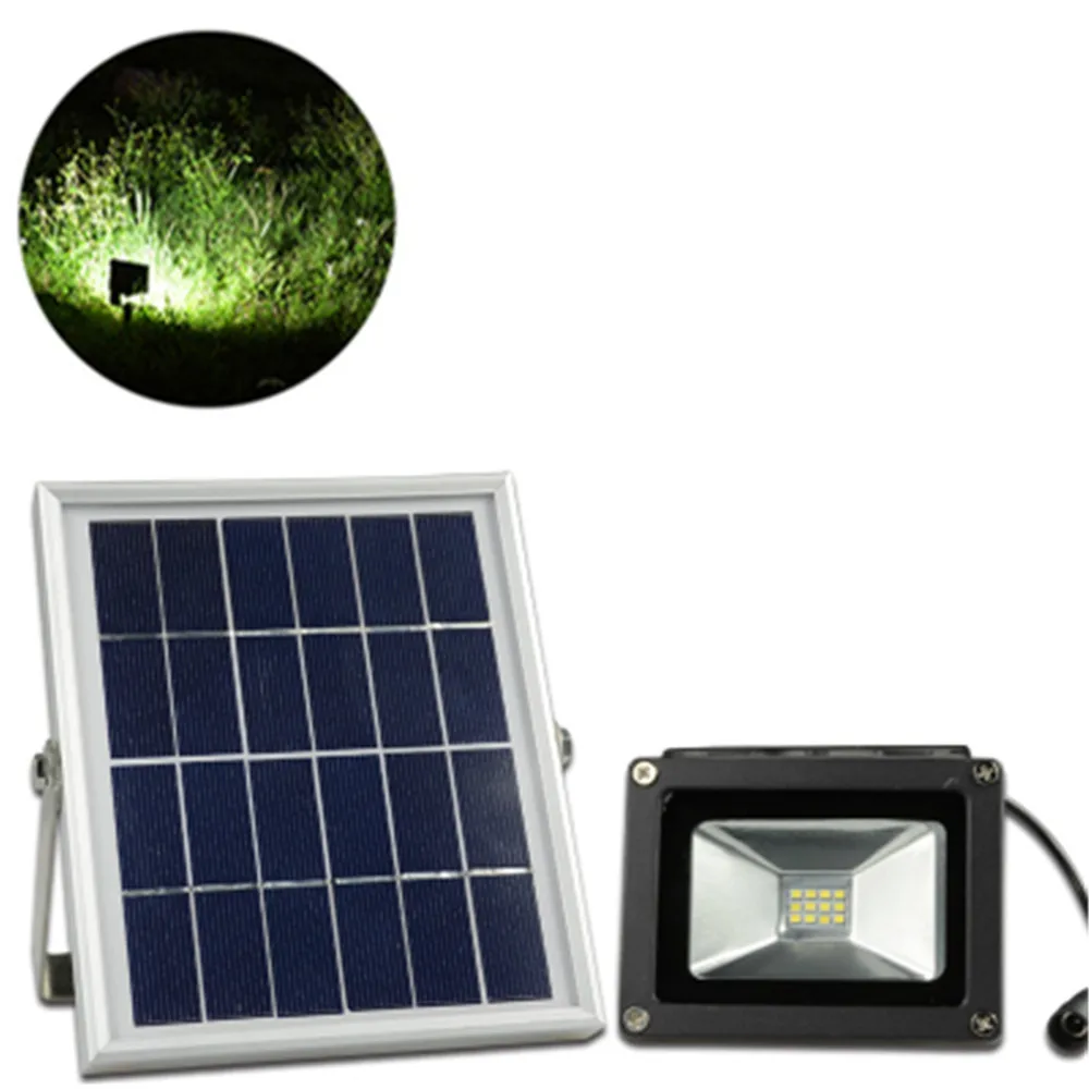 

GREENHUI 12LED Solar Floodlight Waterproof Led Spotlight with 5M wire 2200mA Battery for Garden Path White / Warm white
