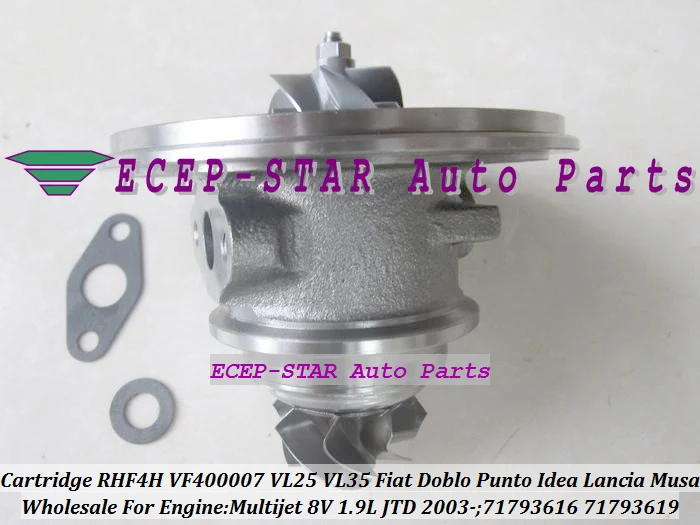 Turbo Cartridge CHRA VL25 VL35 RHF4H VF400007 71793616 71793619 FIAT Doblo Punto 2 Idea Lancia Musa 1.9L JTD Multijet 8V 2003-  (2)