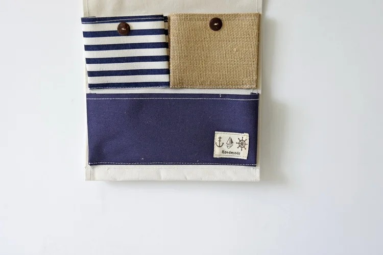 Льняная хлопковая 3 кармана Настенная дверь шкаф подвесная сумка для хранения