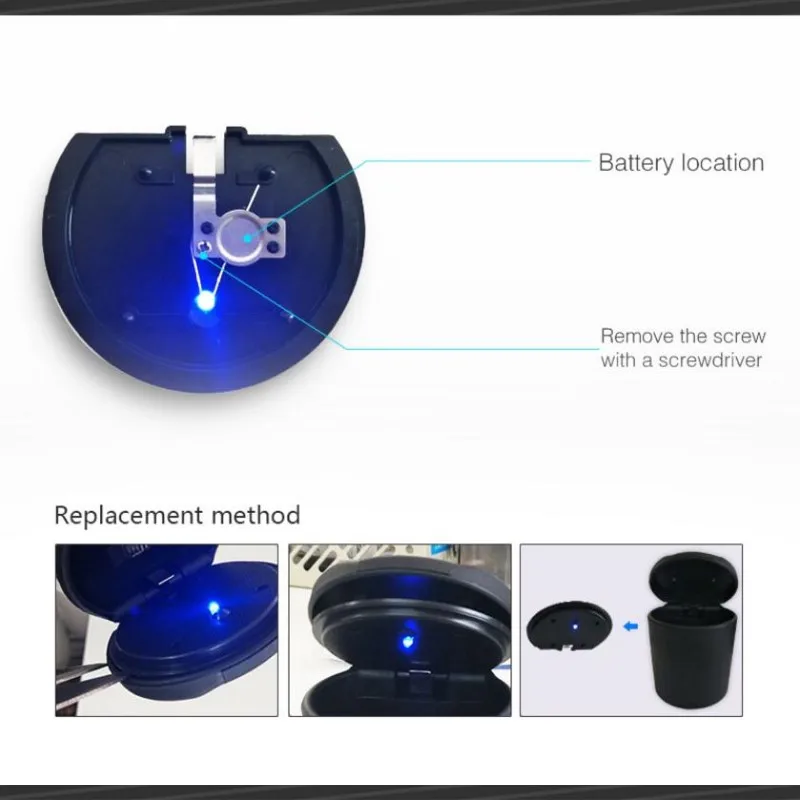 1 шт Портативный Авто Грузовик светодиод сигаретный дым Автомобиль Пепельница Синяя светодиодная бездымный мундштук анти- нескользящей резиновой