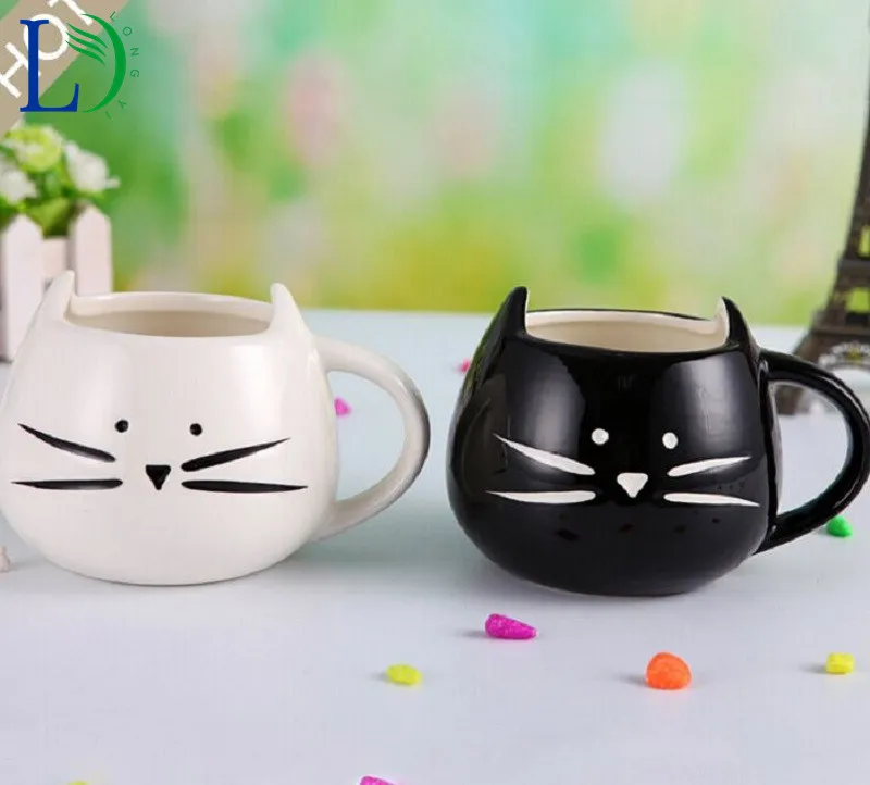 Cute Cat face  Ceramic Mugs (5)
