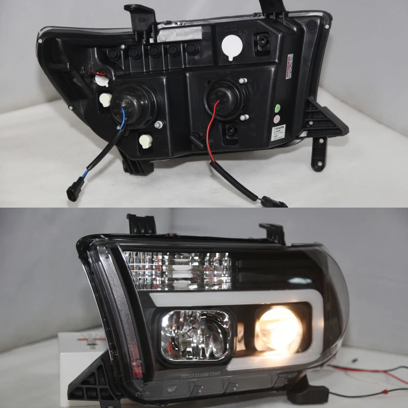 Для TOYOTA Tundra светодиодный ные передние фары 2007 2008 2009 20112012 2013 года с дневными