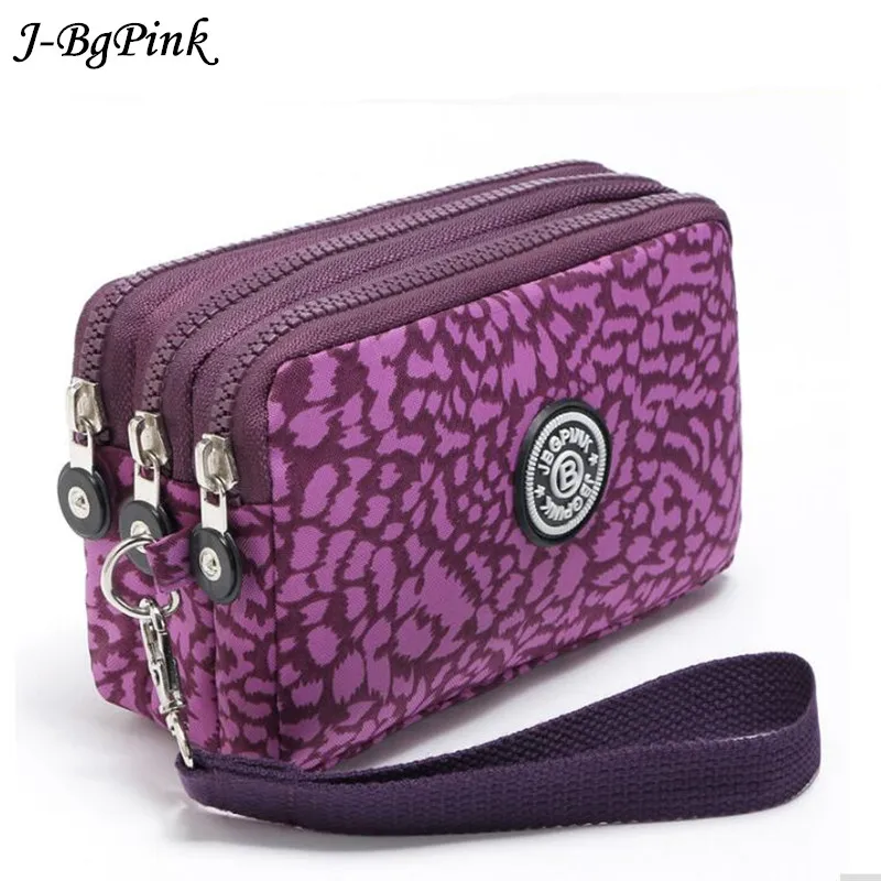 New 2018 Brand Nylon Purse Double Layer Pocket With Zipper Coin Holder