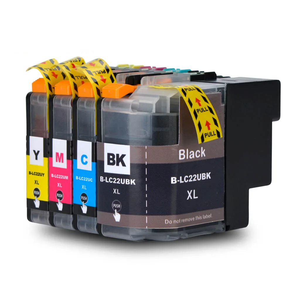 

4Pack Compatible For LC22UXL 22UXL LC22U Ink Cartridge BK/C/M/Y for Brother DCP-J785DW MFC-J985DW Printer