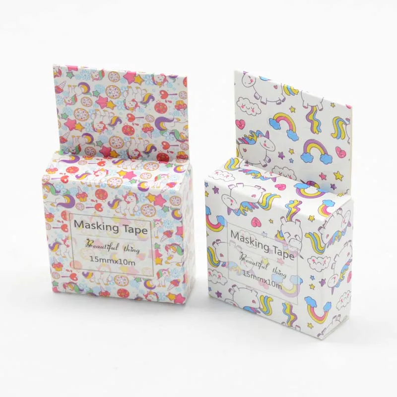 

unicorn washi tape Kawaii masking tape set Creative school supplies washitape Cartoon washi japanese stationery papeleria