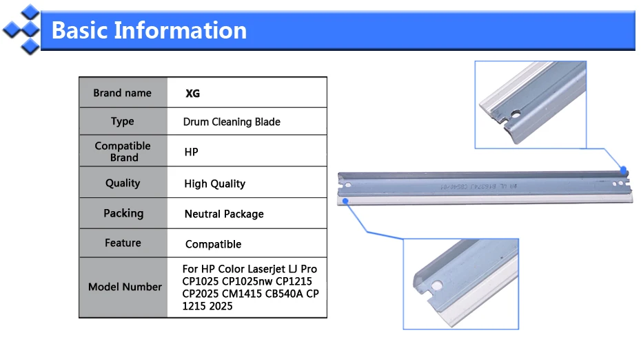 12x Compatible Drum Cleaning Blade Replacement For Hp Color Laserjet Lj Pro Cp1025 Cp1025nw Cp1215 Cp2025 Cm1415 Cp 1025 1215 Drum Cleaning Blade Cleaning Bladeprinter Parts Aliexpress