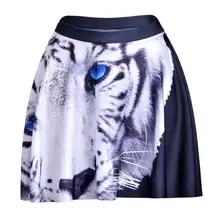 Popular 3D Tiger Women Sexy Pleated Skirts Tennis Bowling Bust Shorts Skirts Slim Animal Design Fitness Sports Apparel A Style