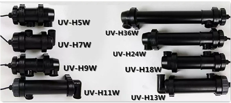 Для аквариума или рыбоводного пруда внешний УФ стерилизатор UV лампы 5/7/9/11/13/18/24/36 w подключения в системе фильтра - Цвет: UV H5W