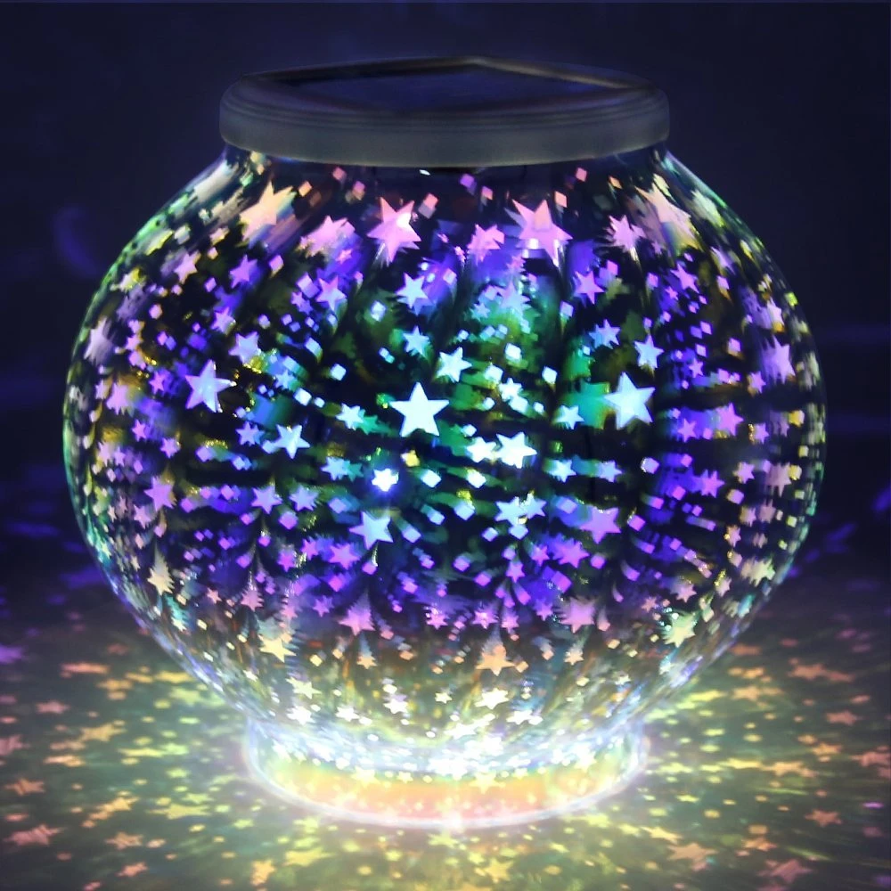 Mudança da Cor Globo de Vidro Solar à Prova Luz da Noite para a Decoração Bola Cristal Mosaico Lâmpada Estrelas Luz d' Água Como Presente 2 Mudança Da cor Bola Globo De Vidro