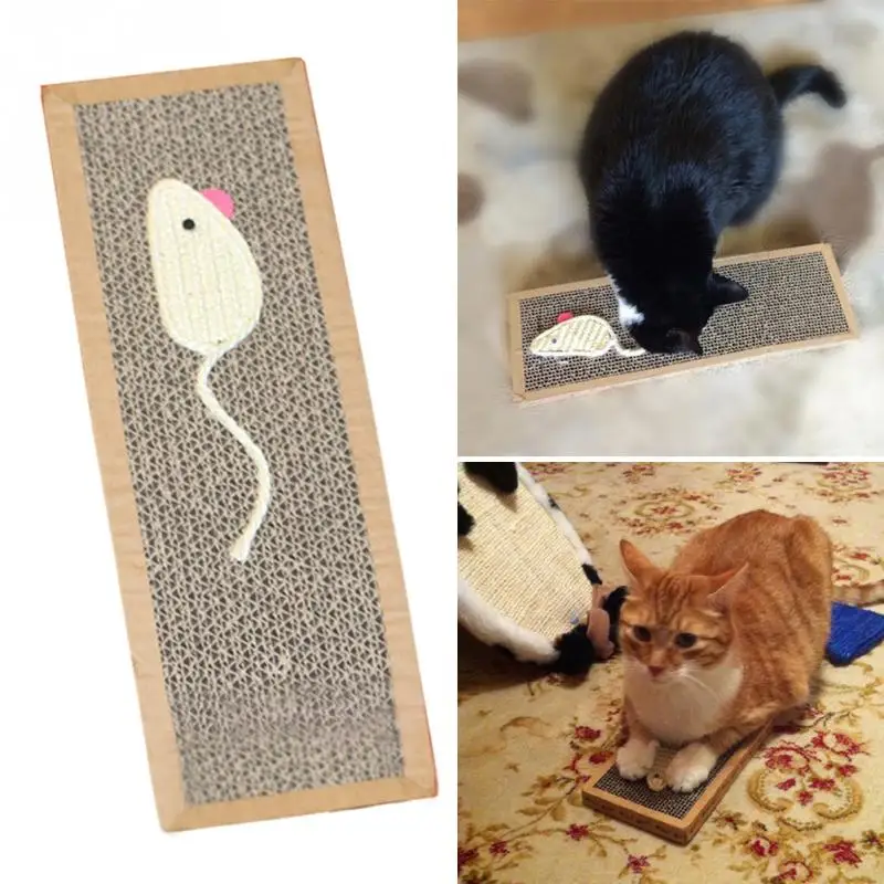 Мышь стиль Pet Cat царапин игровой коврик гофрированный Безопасный карты доска Скребок Игрушка