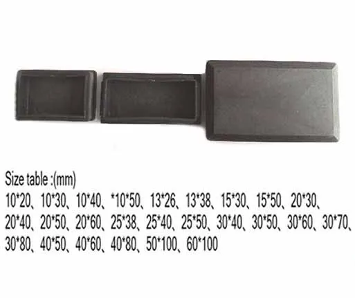 Черный 30 32 34, 36, 38, 40, 42, 45 мм 48 мм 50 мм внутренний диаметр ПВХ пластиковый виниловый с круглыми шляпками Концевая Трубная вставка Защитная