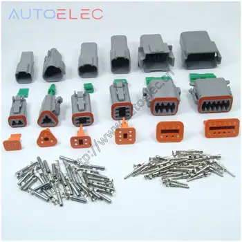 

1 sets 6 models Deutsch DT06/DT04 2/3/4/6/8/12 Pin Engine/Gearbox waterproof electrical U-barrel Crimper terminals 1060-16-0122