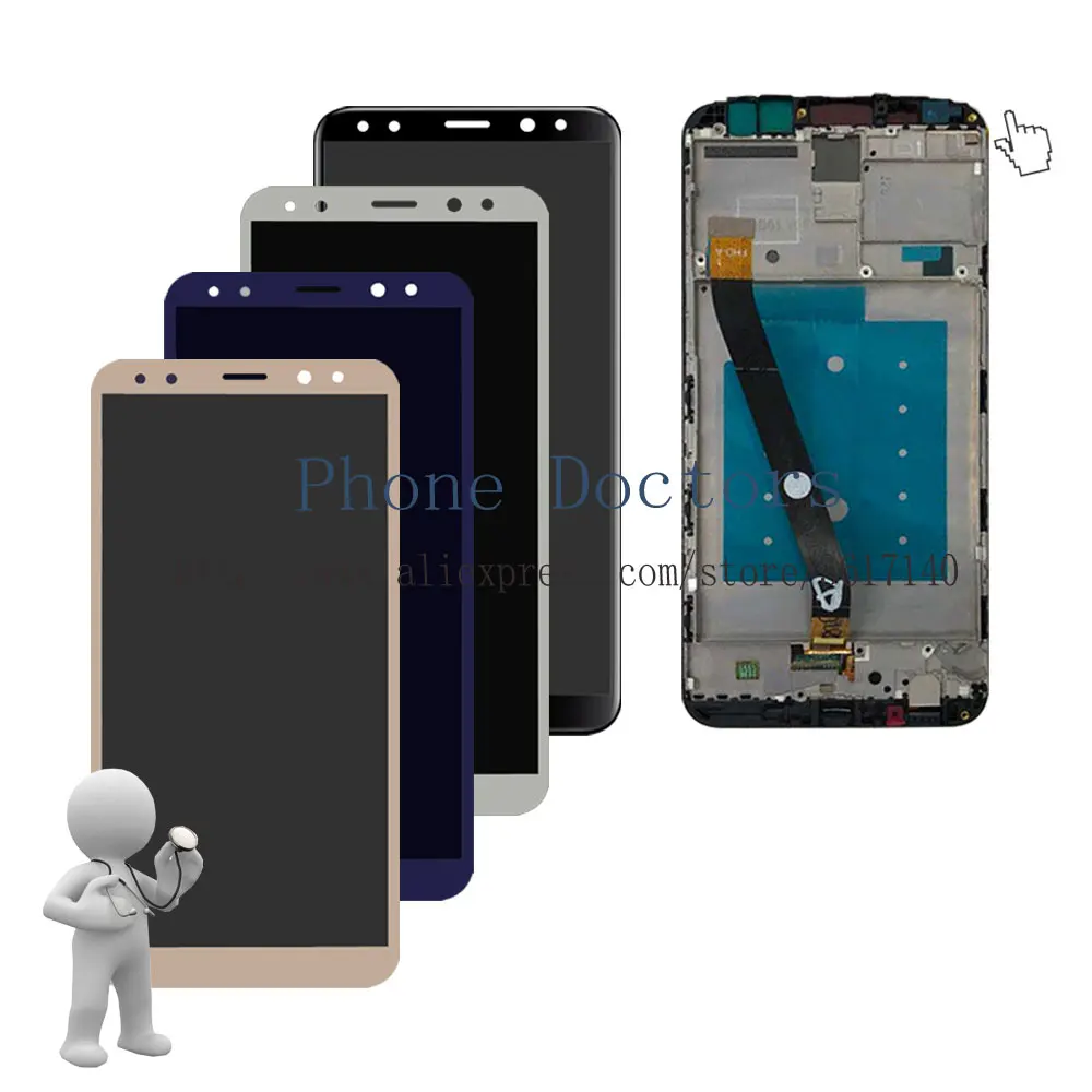 

5.9'' New Full LCD DIsplay + Touch Screen Digitizer Assembly With Frame For Huawei Honor 9i RNE-L02 / Nova 2i RNE-L22 ; Tracking