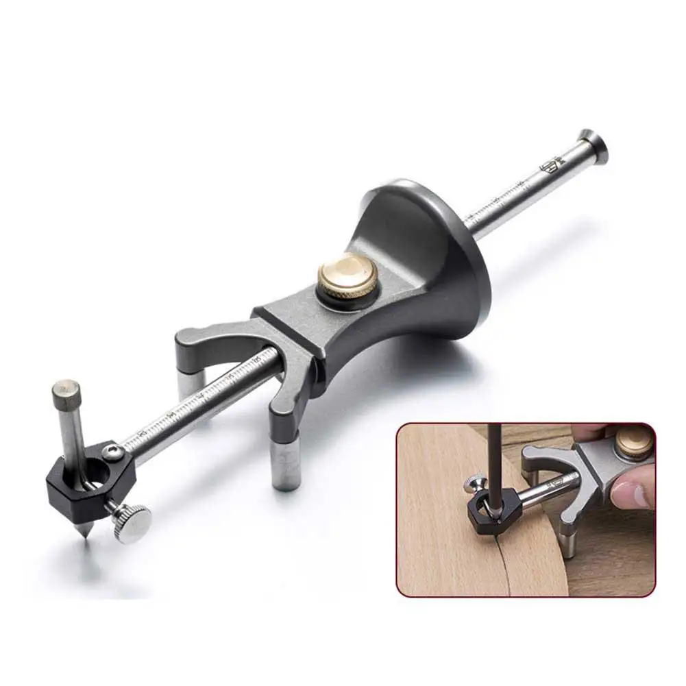

Woodworking Scribe Tool Marking Gauge Sliding Mark Scraper Adjustable Precision Linear Arc Dual Purpose Scriber