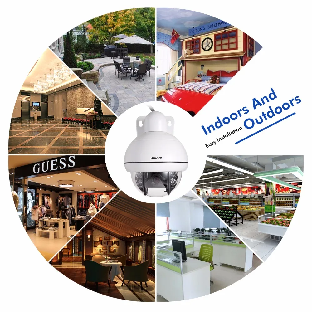 ANNKE HD AHD 720 P Мини 3X зум PTZ IR Ночное видение 30 м мониторинга погодоустойчивая камера