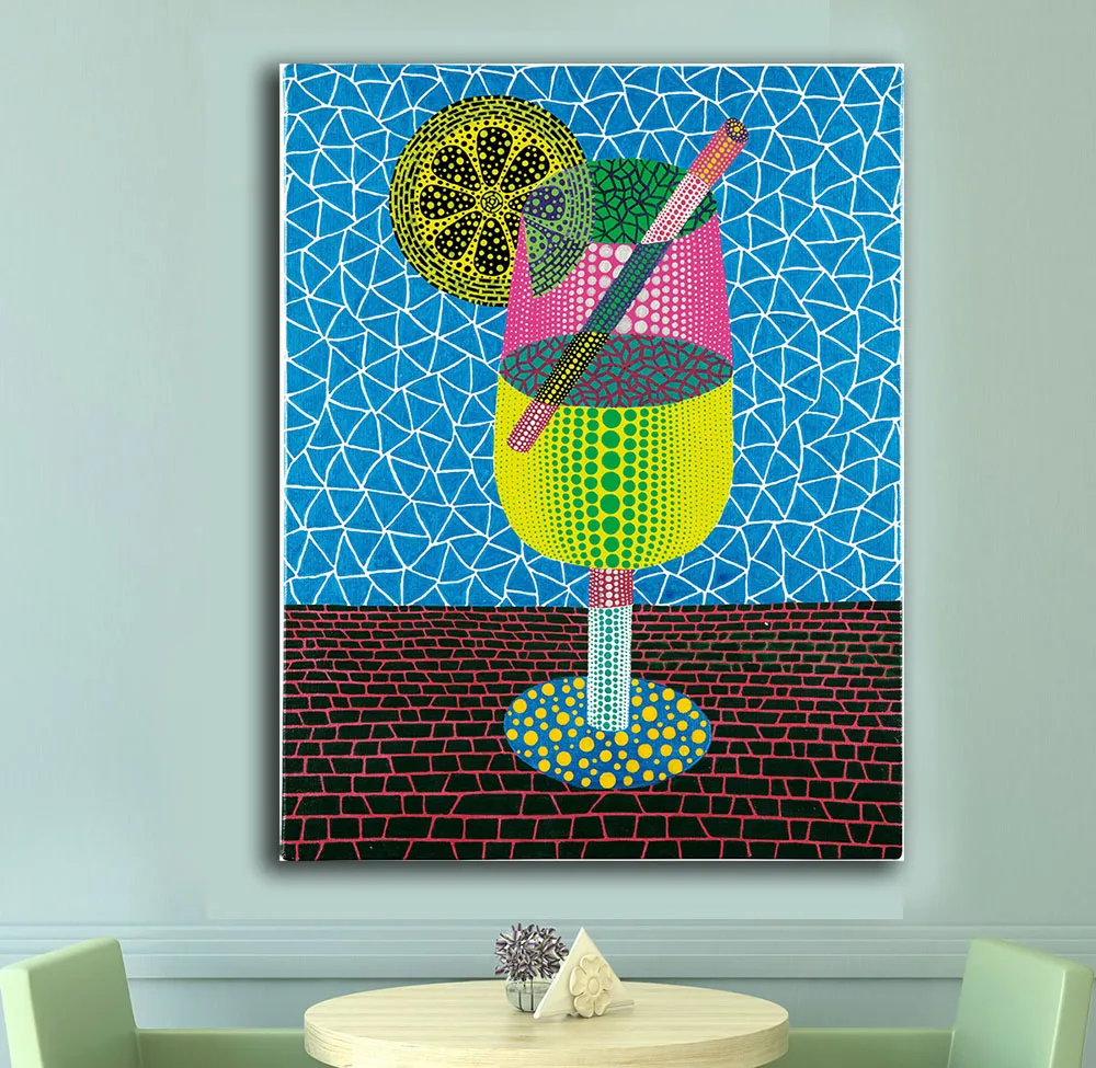 Картина маслом на стену Yayoi Kusama лимонная Сквош 2004 домашняя декоративная картина