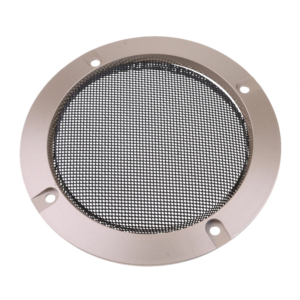 4 Inch Speaker Grills Cover Case with 4 pcs Screws for Speaker Mounting Home Audio DIY -124mm Outer Diameter Gold