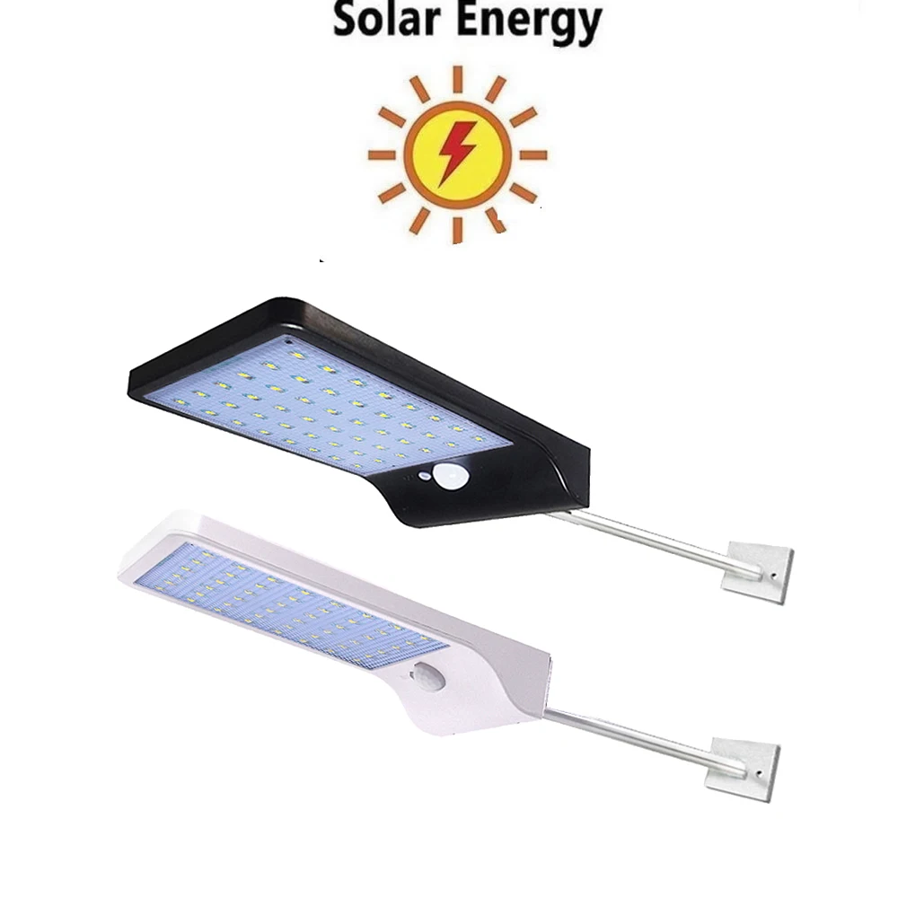 

Aluminum pole 48/36 LED Solar powered Waterproof Infrared motion Sensor Garden Light Pathway Street Path Yard Wall street lamp
