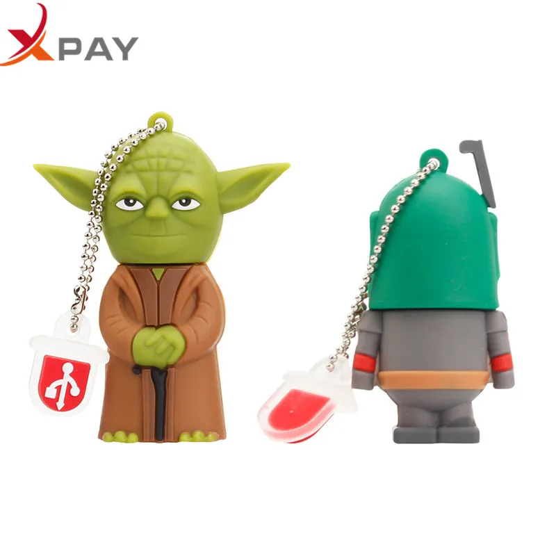 USB 2.0 Yoda Star wars USB flash drive pendrive cartoon Silicone 128GB 64GB 16GB 8GB 4GB all styles usb flash 32GB free shipping