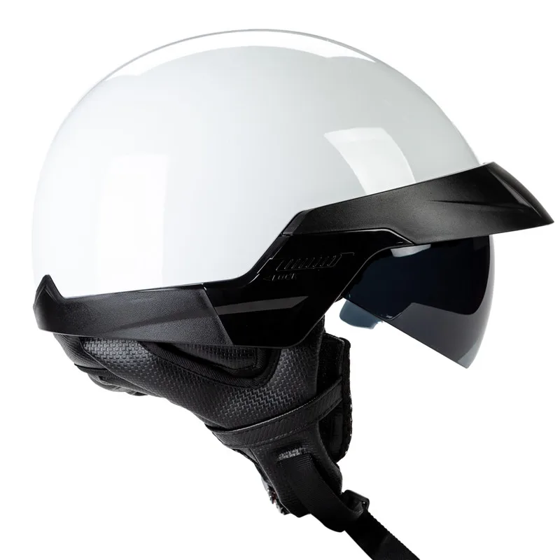 Zombies racing moto rcycle шлем с контролируемыми солнцезащитными очками DOT одобренный американский стиль мотоциклетный шлем - Цвет: white
