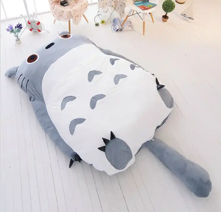 日本アニメグレーとなりのトトロぬいぐるみベッド 210 センチ 170 センチぬいぐるみトトロ寝袋かわいい畳ソファ Plush Bed My Neighbor Totoro Plushanime Plush Aliexpress