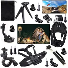 Action Outdoor Sport kits for Gopro hero5 session black silver hero4 3+ Tripod Dog Chest Strap Monopod mount accessories kits
