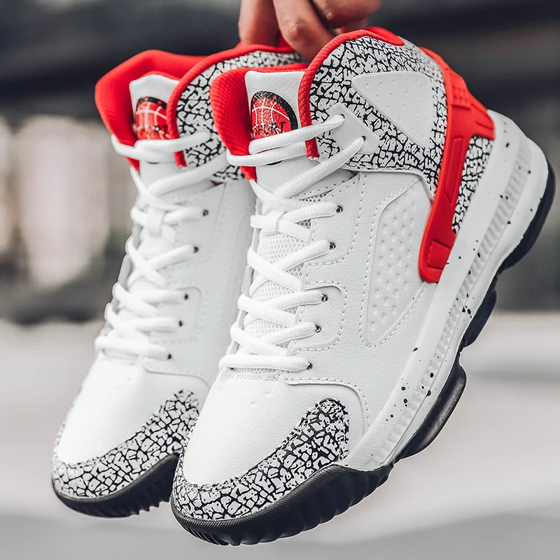 

men basketball shoes professional jordan shoes lace up sneakers high top zapatillas hombre non-slip sports shoes outdoor sneaker