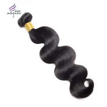 

Modern Show Brazilian Body Wave Bundles Human Hair Weave 10-28 1 / 3 Piece None Remy Hair Bundles Double Weft Hair Extensions
