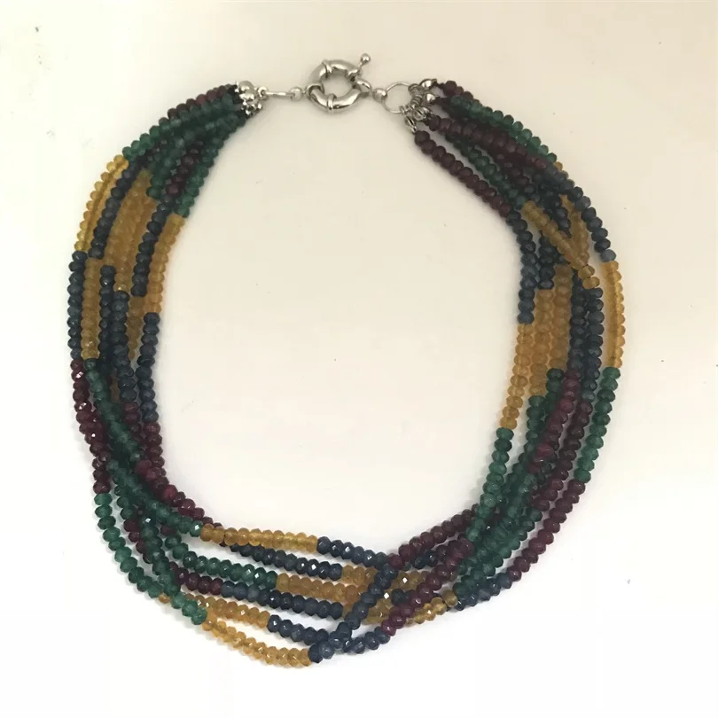 Ожерелье круглое с гранями 3 х4 мм около 40 см|round necklace|necklace roundnecklace necklace |