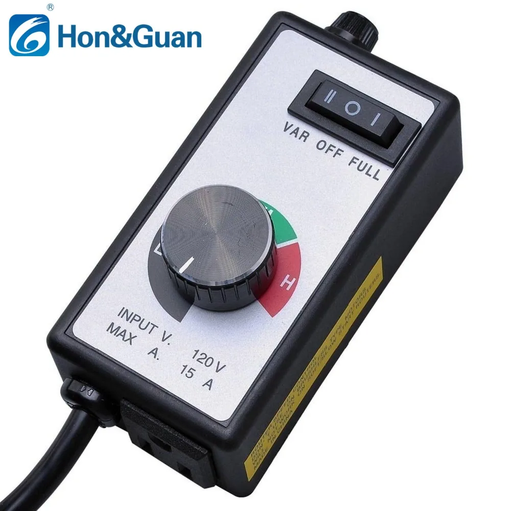 15A 110V Variable Controller For Inline Duct Fan Current Pump Motor Speed Control Dimmer Speed Adjustment Light Controller 