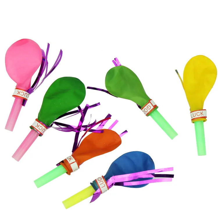 50 шт смешной цветной свисток воздушные шары вечерние принадлежности шум производитель день рождения фестиваль торжеств Дети Детские звуковые игрушки