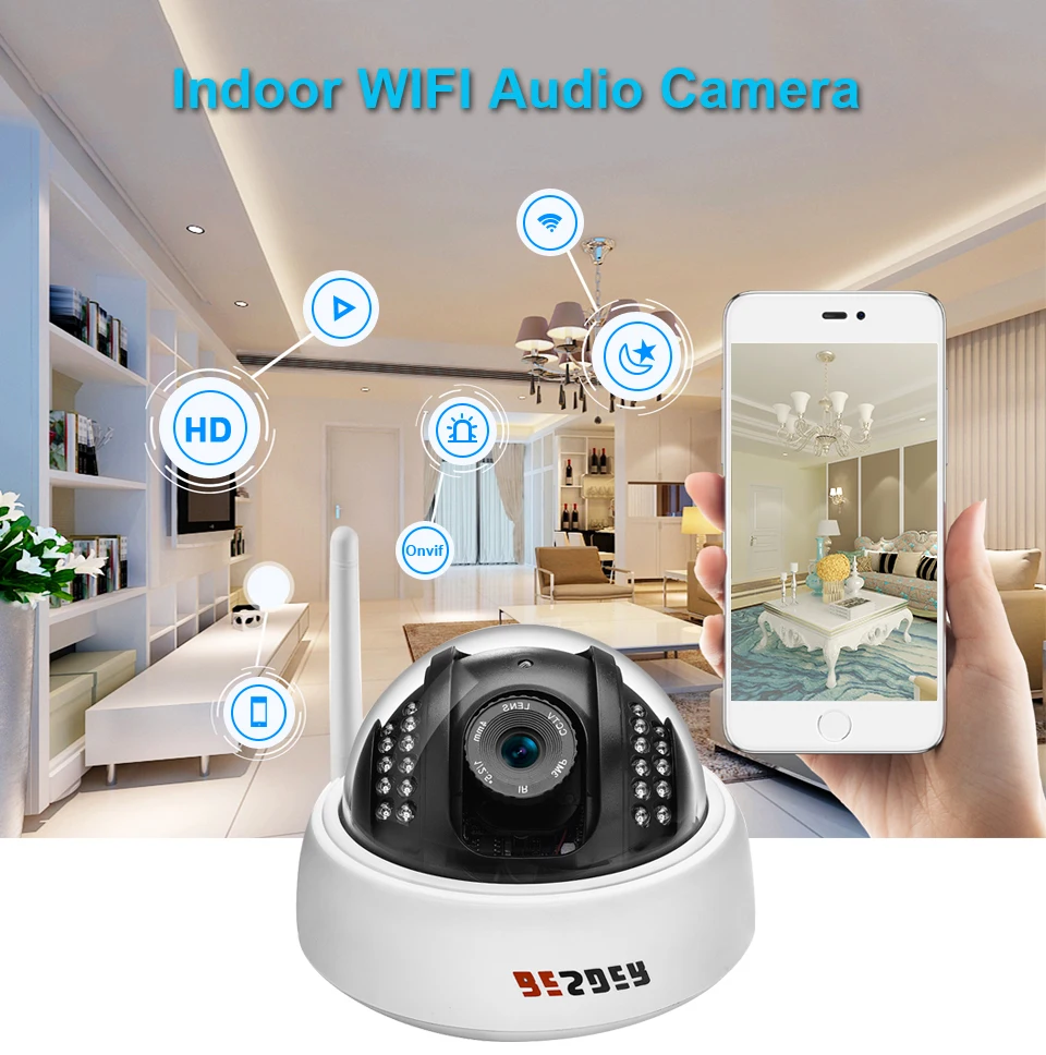 Besder аудио широкоугольная 1080P 720P WiFi ip-камера система наблюдения с микрофоном для помещений камера безопасности ночное видение CCTV камера CamHi