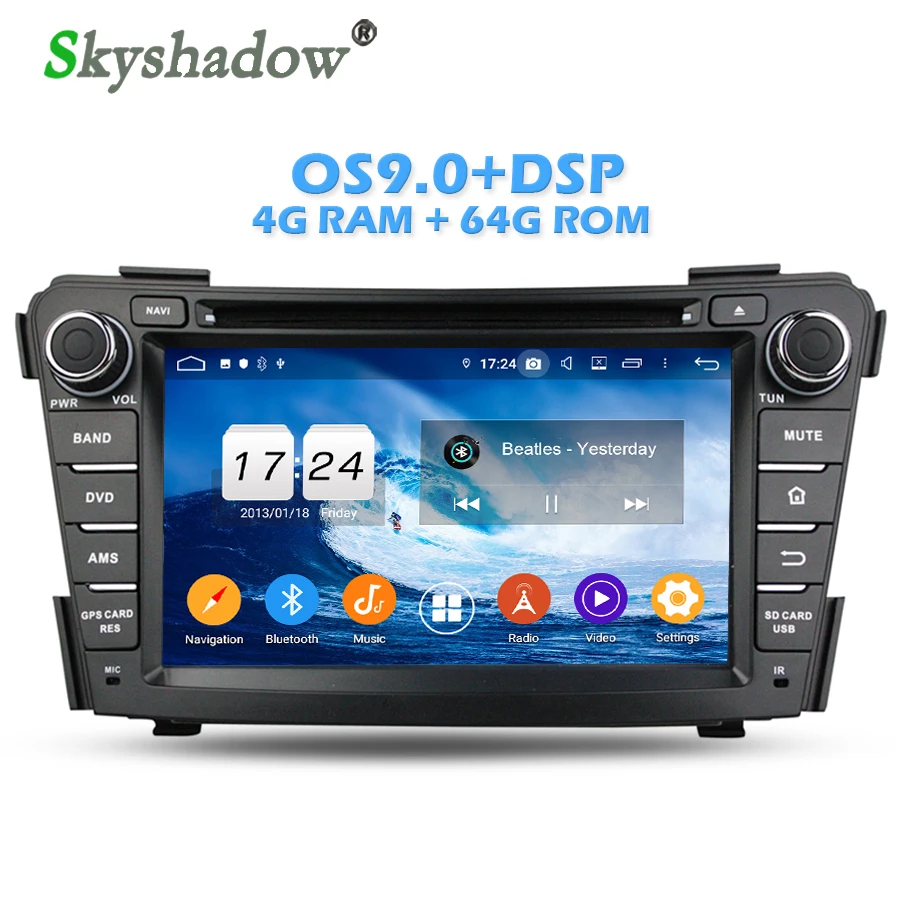 Perfect IPS DSP  Android 9.0 4GB  64GB ROM Car DVD Player Wifi 4G Bluetooth  RADIO GPS  Map ForHyundai I30 GT 2012 2013 2014 2015 0
