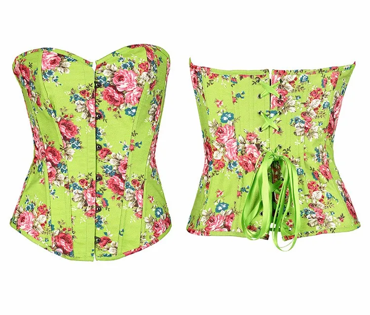 Plus-Size-Women-Sexy-Lingerie-Hot-Sexy-Steel-Boned-Lace-Up-Floral-Overbust-Corset-Bustiers-Thong (2)