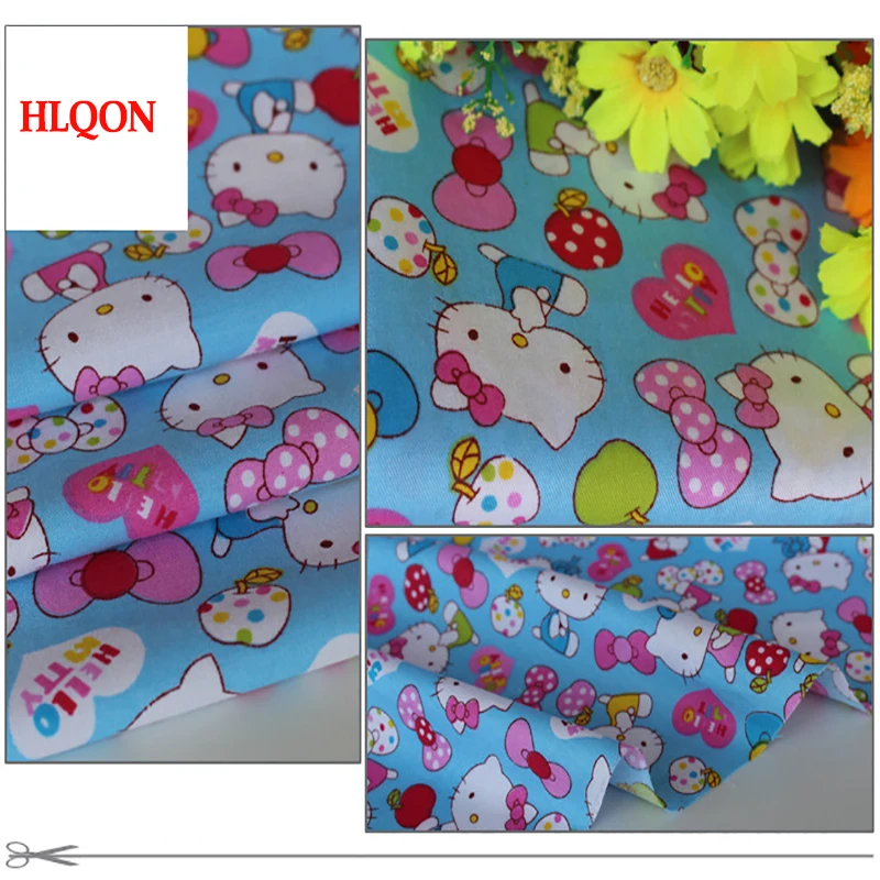 

50cm*160cm 100% Cotton breathable Print blue Fabric for Baby Cartoon Bedding Textile Patchwork Quilt Sewing Fabric Material