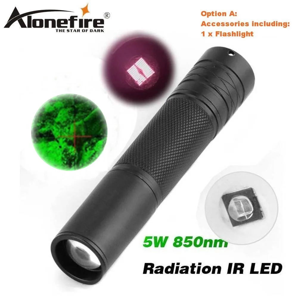 AloneFire IR01 IR светодиодный светильник фонарь с дальностью инфракрасного излучения 10 Вт IR 850nm светодиодный охотничий светильник, фонарь ночного видения, светильник-вспышка - Испускаемый цвет: Option A