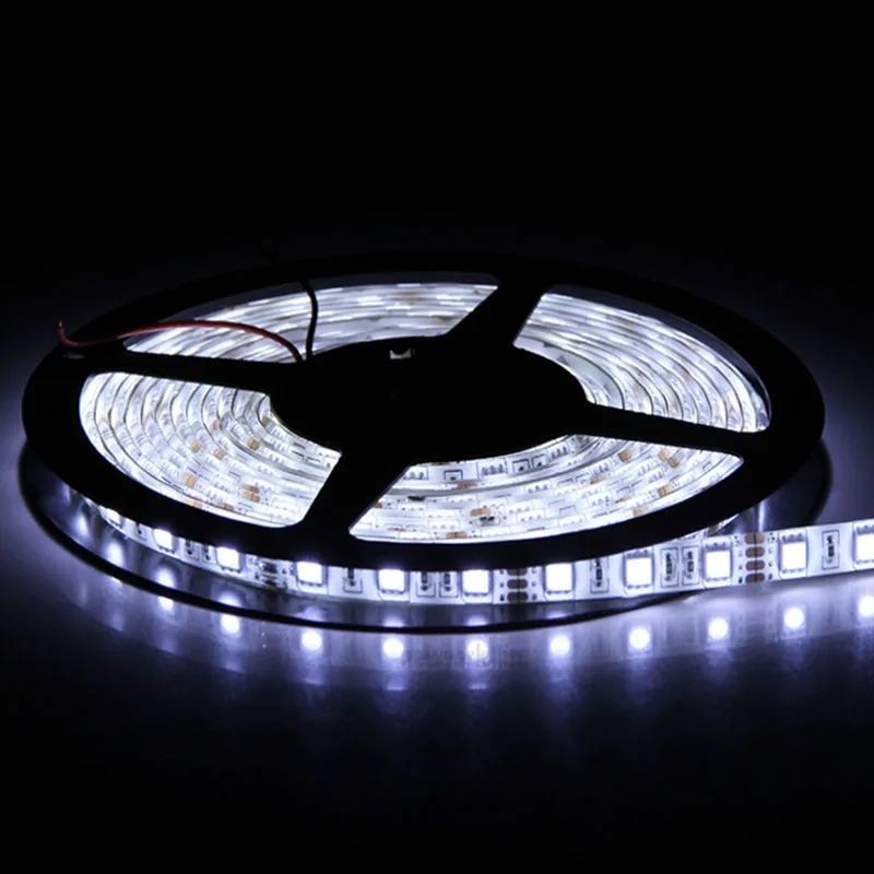 5 м 24 в PCB водостойкий 5050 SMD белый 300 светодиодные полосы света лампы