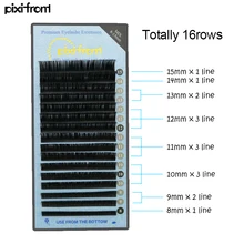 10 чехлов смешанный размер/все размеры 7-15 мм очаровательное наращивание ресниц, накладные норковые ресницы, шелковые мягкие Индивидуальные ресницы, натуральные 3D ресницы