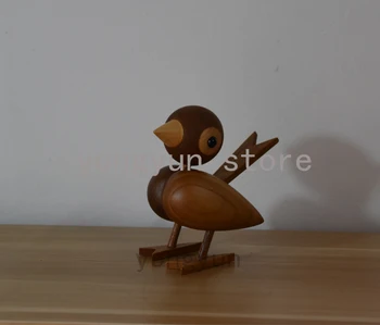 

minimalist Modern solid oak sparrow bird wood teak sparrow bird animal Desktop furnishing articles household decorations